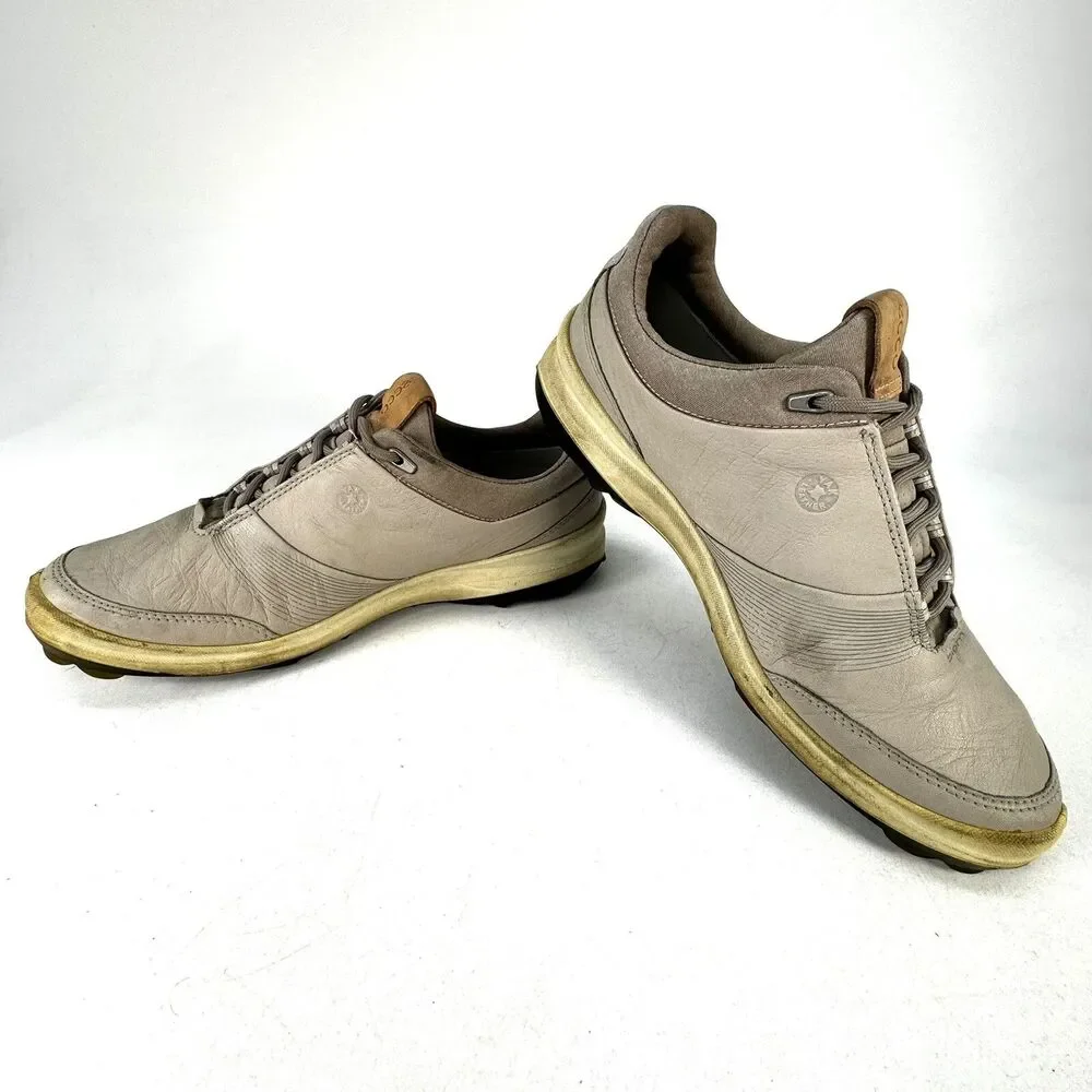 ECCO BIOM HYBRID 3 Womens 7 / 38 Gore-Tex Golf Shoes Yak Leather Spikeless Grey